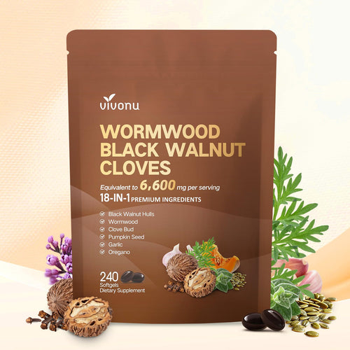18-In-1 Wormwood Black Walnut Cloves Capsules