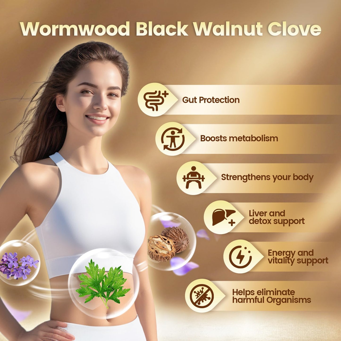 18-In-1 Wormwood Black Walnut Cloves Capsules